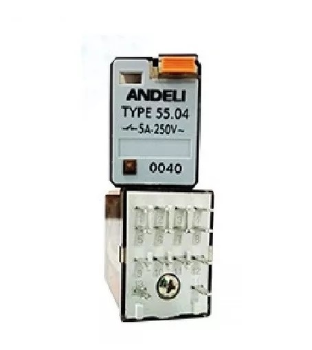 [REL-AND-CON07339] RELE GENERAL 14 PINES 55.04 AC 208V 5A MOD. 55.04-208V REF. CON07339 MARCA ANDELI