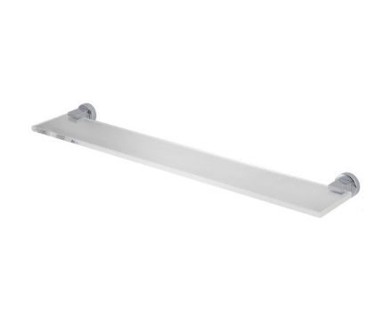 [REP-FP-37REP820] REPISA ACRILICA DE 65 CM SERIE QUADRA SOPORTE CROMADO REF. 37REP820 MARCA FP