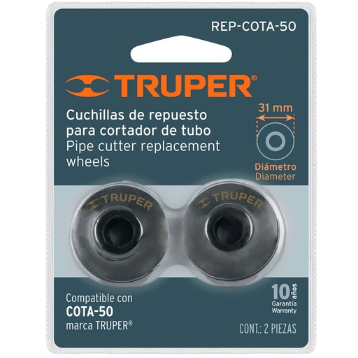 [REP-TRU-12864] CUCHILLA DE REPUESTO PARA CORTA TUBO DE 2" ( 50MM ) ( COBRE Y ALUMINIO ) REF. 12864 MARCA TRUPER