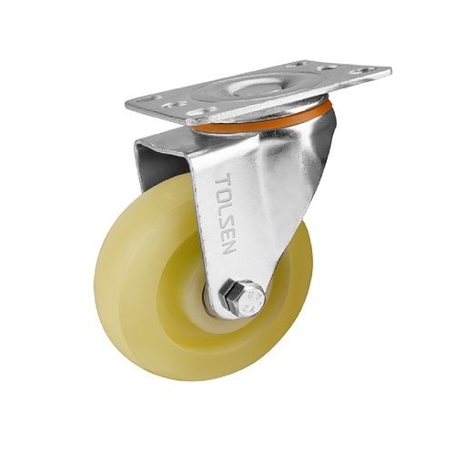 [RUE-TOL-62908] RUEDA GIRATORIA 4” TAMAÑO 100MM - 4" CARGA MAX 100K MATERIAL PP DOBLE RODAMIENTO DE BOLA MARCA TOLSE