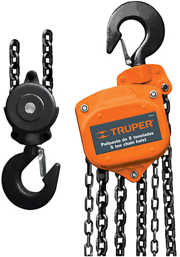 [SE-TRU-16775] SEÑORITA CON CADENA CAP. 5 TON MOD. POL-5 REF. 16828 - 16775 MARCA TRUPER