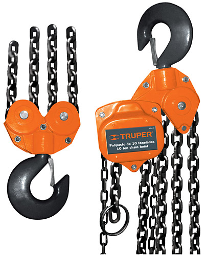 [SE-TRU-16776] SEÑORITA CON CADENA CAP. 10 TON MOD. POL-10 REF. 16829 - 16776 MARCA TRUPER