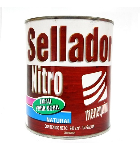 [SEL-MEN-R-0014-40] SELLADOR NITRO P/ MADERA LISTO PARA USAR 1/4 GLN 946 CM3 COLOR NATURAL REF. R-0014-40 MARCA MENEQUIM