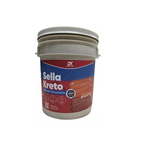 [SEL-SUP-SELLA-KRETO-CUN] SELLA KRETO SELLADOR TRANSPARENTE DE PISOS Y FACHADAS CUÑETE 5GLN SUPER KRETO