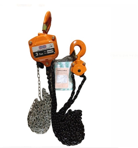 [SEN-POL-2206219] SEÑORITA / POLIPASTO / CADENA 3 TON 3 MTS MOD. HSZ-B-3 REF. 2206219 / 208006 MARCA GUDINOX