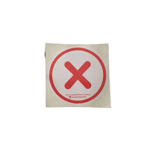 [SEN-SEV-COVID19-100] SEÑALES DE SEGURIDAD EQUIPO FUERA DE SERVICIO 15 X 15 CM VINIL AUTOADHESIVO REF. COVID19-100 SEVEN