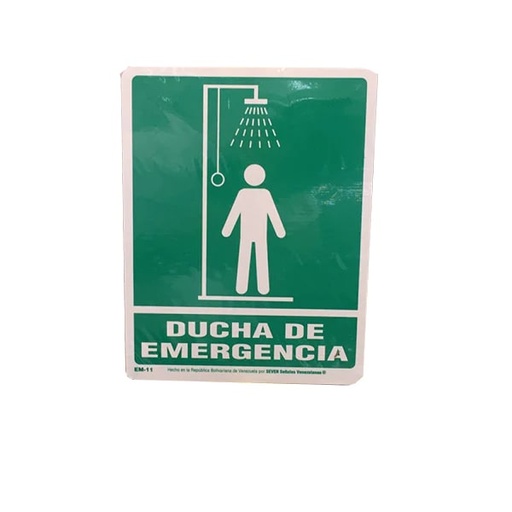 [SEN-SEV-EM-11] SEÑALES DE SEGURIDAD DUCHA DE EMERGENCIA 19,5 CM X 25 CM REF. EM-11 MARCA SEVEN