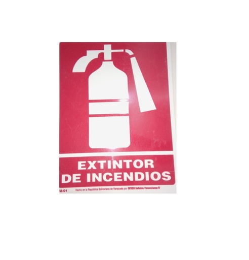 [SEN-SEV-FU-01] SEÑALES DE SEGURIDAD EXTINTOR DE INCENDIOS 19,5 x 25 CM REF. FU-01 MARCA SEVEN