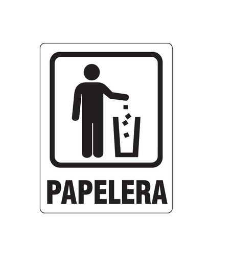 [SEN-SEV-IN-08] SEÑALES DE SEGURIDAD PAPELERA 19,5 CM X 25 CM REF. IN-08 MARCA SEVEN