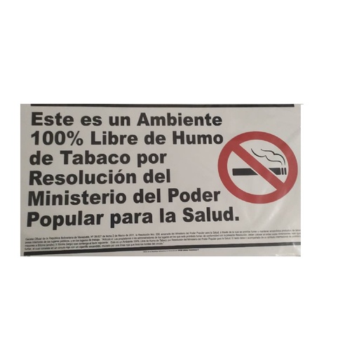 [SEN-SEV-IN-25] SEÑALES DE SEGURIDAD 100% LIBRE DE HUMO 50 X 80 CM REF. IN-25 MARCA SEVEN