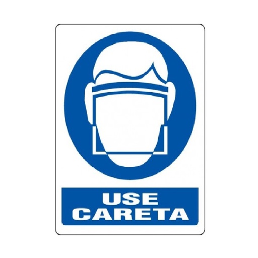 [SEN-SEV-OB-04] SEÑALES DE SEGURIDAD USE CARETA 19,5 x 25 CM REF. OB-04 MARCA SEVEN