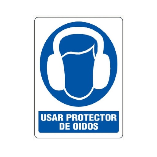 [SEN-SEV-OB-05] SEÑALES DE SEGURIDAD USAR PROTECTOR AUDITIVO 19,5 x 25 CM REF. OB-05 MARCA SEVEN
