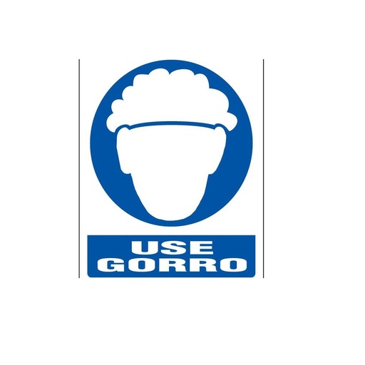 [SEN-SEV-OB-06] SEÑALES DE SEGURIDAD USE GORRO 19,5 x 25 CM REF. OB-06 MARCA SEVEN