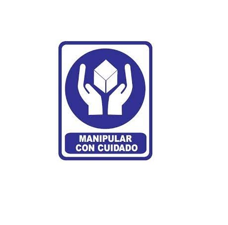 [SEN-SEV-OB-19] SEÑALES DE SEGURIDAD MANIPULAR CON CUIDADO 19,5 CM X 25 CM REF.OB-19 MARCA SEVEN
