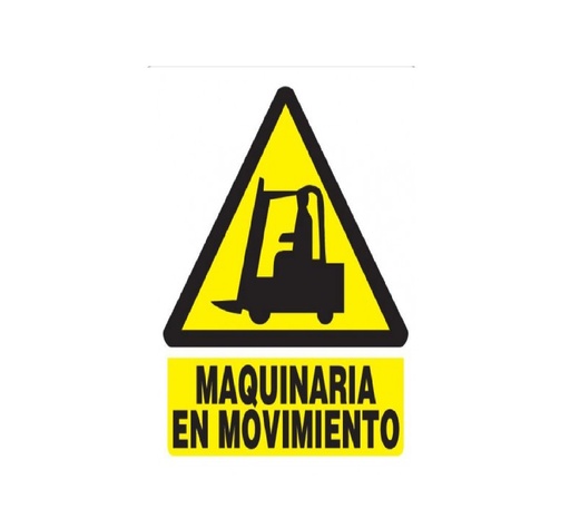 [SEN-SEV-PE-02] SEÑALES DE SEGURIDAD MAQUINARIA EN MOVIMIENTO 19,5 x 25 CM REF. PE-02 MARCA SEVEN