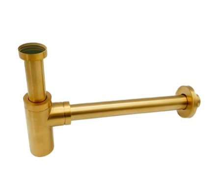 [SIF-KUB-KU-74-GDE] SIFON PARA LAVAMANOS MINIMALISTA DORADO DE 1 1/4" C/ TAPON TEMP MAX 70°C REF KU74GDE MARCA KUBO
