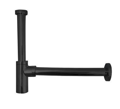 [SIF-KUB-KU-74-MBE] SIFON PARA LAVAMANOS MINIMALISTA NEGRO CORAL DE 1 1/4" C/ TAPON TEMP MAX 70°C REF KU74MBE MARCA KUBO