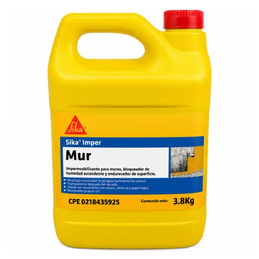 [SIK-SIK-110501] SIKA IMPERMUR IMPERMEABILIZANTE PARA MUROS, BLOQUEADOR DE HUMEDAD 1 GL REF. 110501 MARCA SIKA