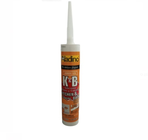 [SIL-ALA-CA03] SILICON TRASLUCIDO C/FUNGICIDA CARTUCHO DE 280 ML USO COCINA-BAÑO REF. CA03 COD 011149 MARCA ALADINO