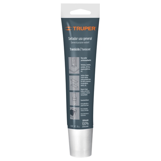 [SIL-TRU-17562] SILICON TRANSPARENTE 85GR MOD. SIL-85T REF. 17562 MARCA TRUPER