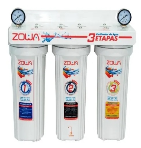 [SIS-ZOW-ZP-COCI-PREMIUM] SISTEMA DE PURIFICACION 3 ETAPAS INCLUYE CUELLO+KIT DE INST+LLAVE+MANOMETRO REF.ZP-COCI-PREMIUM ZOWA ( PROMO )