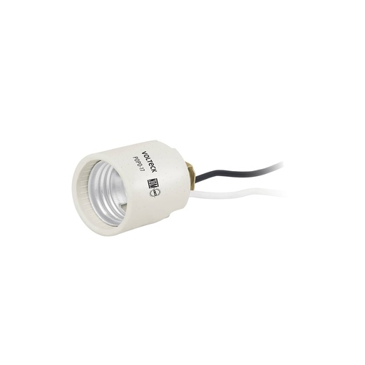 [SOC-VOL-46530] SOCATE DE PORCELANA TIPO NIPLE ROSCA E-27 CON SOPORTE DE ROSCA REF. 46530 MARCA VOLTECK