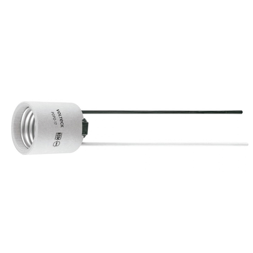 [SOC-VOL-46530] SOCATE DE PORCELANA TIPO NIPLE ROSCA E-27 CON SOPORTE DE ROSCA REF. 46530 MARCA VOLTECK