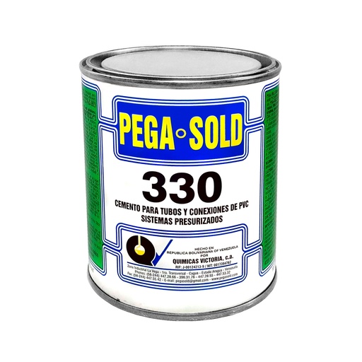 [SOL-PEG-330525] SOLDADURA / PEGA DE ALTA PRESION N° 330 - 1/8 DE GL 473 CM3 REF. 7592203330525 MARCA PEGA SOLD