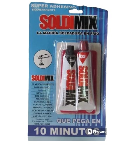 [SOL-SOL-000011] SOLDADURA / PEGA SOLDIMIX 10 MINUTOS REF. 000011 MARCA SOLDIMIX
