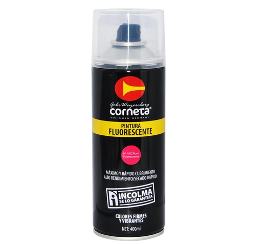 [SPR-COR-1002] SPRAY AERESOL ESMALTE COLOR ROSA FLUORESCENTE DE 400 ML REF. SPRAY-1002 MARCA CORNETA