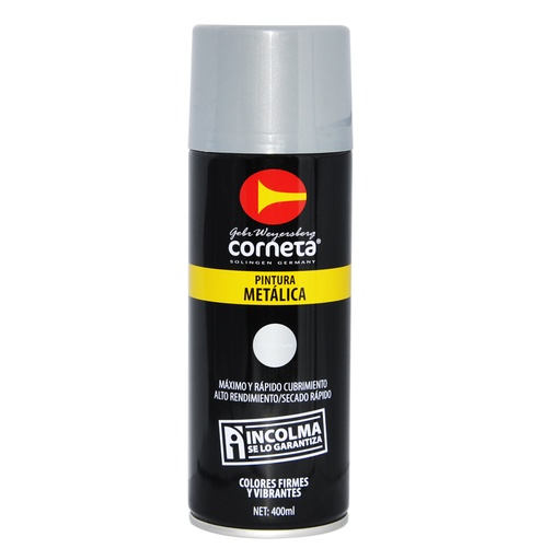 [SPR-COR-1500] SPRAY AERESOL ESMALTE COLOR PLATA DE 400 ML REF. SPRAY-1500 MARCA CORNETA