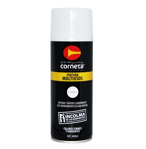 [SPR-COR-40] SPRAY AERESOL ESMALTE COLOR BLANCO BRILLANTE DE 400 ML REF. SPRAY-40 MARCA CORNETA