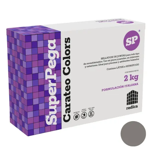 [STU-SUP-GRIS-2K] SUPER STUCCO GROUT CARATEO / SELLADOR DE JUNTAS 2 KG COLOR GRIS MARCA SUPER PEGA 