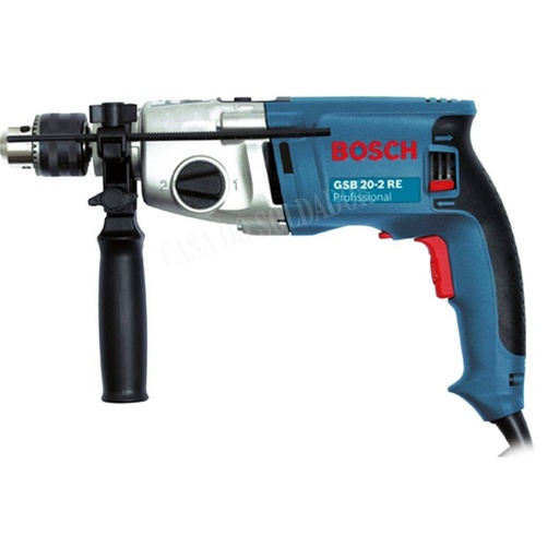 [TAL-BOS-GSB20-2RE] TALADRO PERCUTOR 1/2" 870W V.V 3000RPM 48000BPM CAJA REF. GSB 20-2RE/ 865698 / 750653 MARCA BOSCH