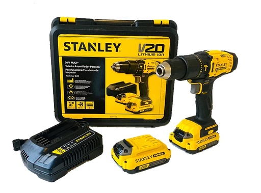 [TAL-STA-SCD711C2K] TALADRO PERCUTOR 1/2" 20 V 1500 RPM + 2 BATERIAS - MALETA REF. CD711C2K / TAL-703 / MARCA STANLEY