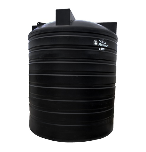 [TAN-RES-JAE3C12500] TANQUE DE AGUA CAP.12.500 LTS MOD. JUMBO INSTITUCIONAL (2.50 X2.85MT) NEGRO TRES CAPAS MARCA RESINCA