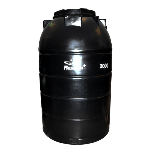 [TAN-RES-JUM2000-N] TANQUE DE AGUA CAP. 2.000 LTS MOD. JUMBO DOMESTICO (1.21 X 1.98MTS) NEGRO DOBLE CAPA MARCA RESINCA