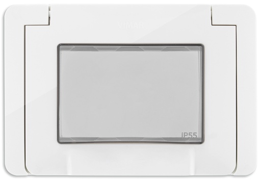 [TAP-VIM-09913.01] TAPA P/ INTEMPERIE IP55 3 MODULOS COLOR BLANCO SERIE NEVE UP REF. 09913.01 / 732032 MARCA VIMAR