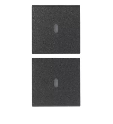 [TEC-VIM-19751] TECLA 2 MEDIAS TECLAS INTERCAMBIABLES 1M SIN SIMB. PERS.COLOR GRIS SERIE ARKE REF. 19751 MARCA VIMAR