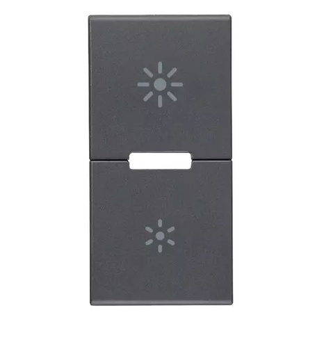 [TEC-VIM-20755.3] TECLA 2 BOTONES MEDIOS 1M SIMB. LUZ COLOR GRIS SERIE EIKON REF. 20755.3 MARCA VIMAR