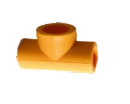 [TEE-DON-DSC101A] TEE REDUCIDA LISA DE 25 MM X 20 MM LINEA AMARILLA REF. DSC101A MARCA DONSEN