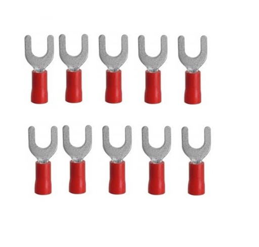 [TER-HJ-EMP134] TERMINAL TIPO HORQUILLA ROJO 1/8 22-16 AWG (BLISTER 10 UNDS) REF. EMP134 / 256256 MARCA HJ