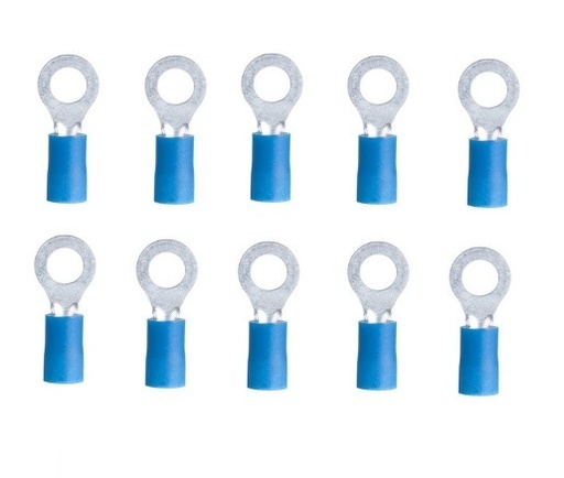 [TER-HJ-EMP142] TERMINAL TIPO ANILLO AZUL 1/8 16-14 AWG (BLISTER 10 UNDS) REF. EMP142 / 256331 MARCA HJ