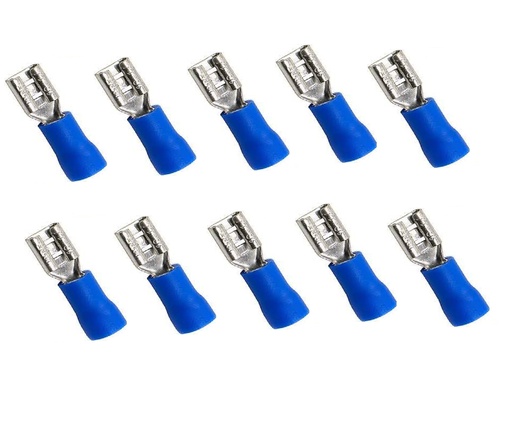 [TER-HJ-EMP151] TERMINAL TIPO HEMBRA AZUL 187 16-14 AWG (BLISTER 10 UNDS) REF. EMP151 / 256416 MARCA HJ