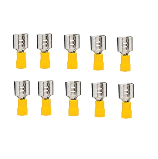 [TER-HJ-EMP165] TERMINAL TIPO HEMBRA AMARILLO 250 12-10 AWG (BLISTER 10 UNDS) REF. EMP165 / 256560 MARCA HJ