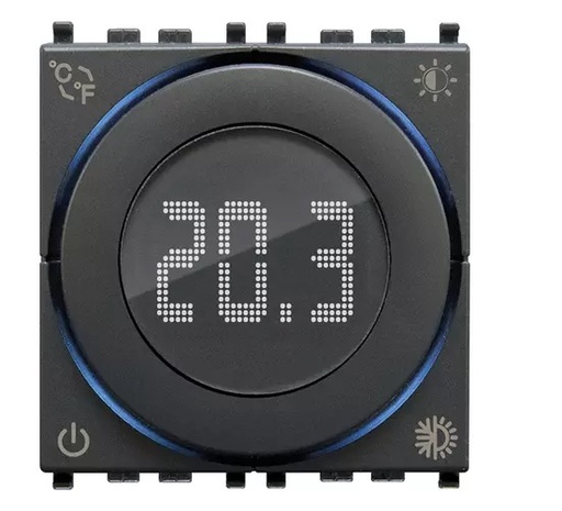 [TER-VIM-02973] TERMOSTATO ROTATORIO IOT CONECTADO 2 MODULOS COLOR GRIS REF- 02973 MARCA VIMAR