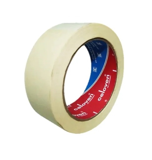 [TIR-CEL-3240MT] TIRRO O CINTA DE ENMASCARAR DE 1 1/2" X 30 MTS MASKING TAPE REF. 3240MT MARCA CELOVEN
