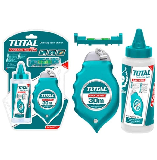 [TIR-TOT-THT661301] TIRA LINEAS 30 MTS C/ TIZA Y NIVEL REF. THT661301/ 160543 MARCA TOTAL TOOLS