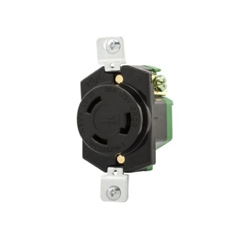 [TOM-EAT-L530R] TOMA TRIFASICA 2 X 30 AMP P/ EMPOTRAR 110-125V REF. L530R/ 417702 / TOM-708 MARCA EATON