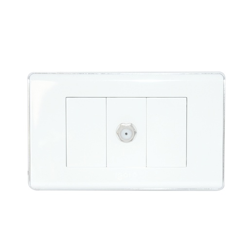 [TOM-IGO-A6071S] TOMA PARA TV. COLOR BLANCO/METAL REF. A6071S MARCA IGOTO
